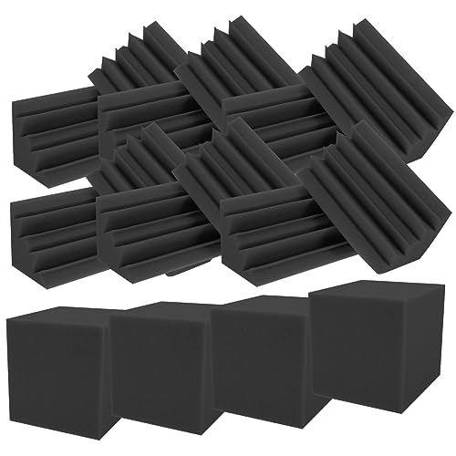 Paneles acústicos de algodón absorbente de sonido de baja frecuencia, 16 piezas miniatura 1