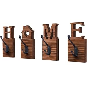 Rusticcoathooksforhangingkeyshatsorbathroomtowelssetof4wallmountedwoodenhangersforentrywaymodernfarmhouseindustrialblackmetalwoodhomedecornewhomehousewarminggift  Urban Country Home Decor Rustic coat hooks for hanging keys hats or bathroom towelsset of 4 wall mounted wooden hangers for entryway modern farmhouse industrial black metal wood home decor new home housewarming gift  urban country home decor