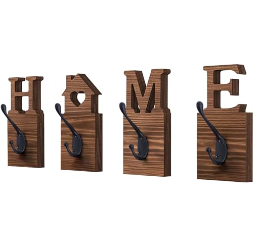 Rusticcoathooksforhangingkeyshatsorbathroomtowelssetof4wallmountedwoodenhangersforentrywaymodernfarmhouseindustrialblackmetalwoodhomedecornewhomehousewarminggift  Urban Country Home Decor Rustic coat hooks for hanging keys hats or bathroom towelsset of 4 wall mounted wooden hangers for entryway modern farmhouse industrial black metal wood home decor new home housewarming gift  urban country home decor