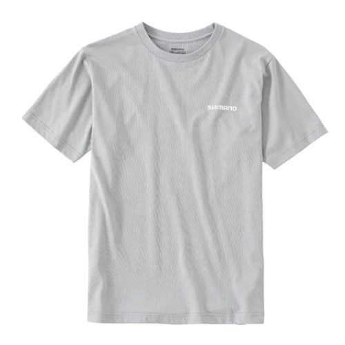 シマノ オーガニックコットン ロゴ Tシャツ グレー M