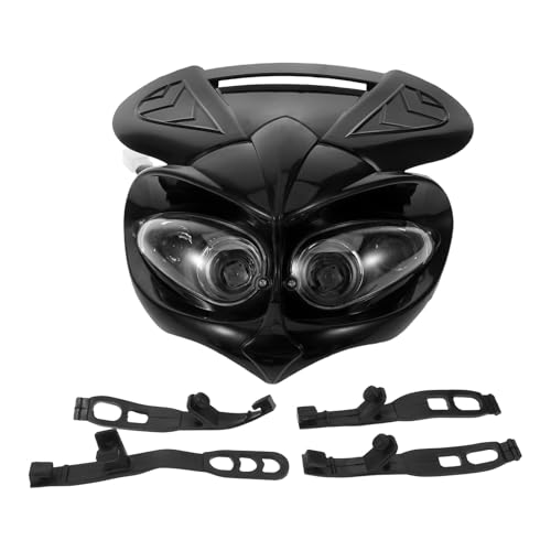 Phare noir pour moto tout-terrain avec 4 bandes caoutchouc pour BBR KLX CRF