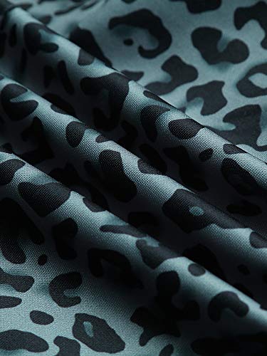 Leeofty Mulheres Elegante Leopard Print Blazer Suit Manga Comprida Turn-down Collar Slim Verificado