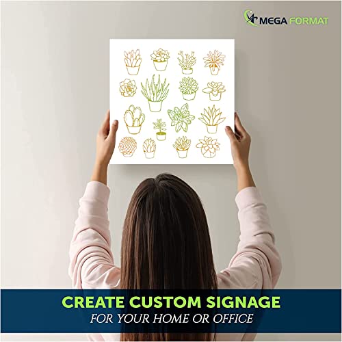 Image of Mega Format Expanded PVC Plastic Sheets - 14 inch X 14 inch Rigid White Sheet for Crafts, Signage, & Displays - Sintra, Celtec PVC Board - Waterproof for Outdoors Use - 1 /2 inch 12mm Thick - 1-Pk-White