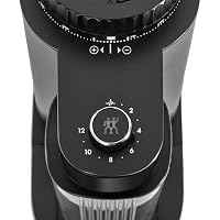ZWILLING ENFINIGY Kaffeemühle für 1-12 Tassen, Elektrische Kaffeemühle mit aromaschonendem Kegelmahlwerk & einstellbarem Mahlgrad, Schwarz – Ansicht 3