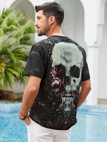 Men's Tiger Warrior Graphic T-Shirt Bold Tiger Design Fierce Animal Print Tee3