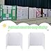 LonlyEagle 36” x 48” Trifold Poster Board，White Corrugated Project Boards for Presentations, Science Fair, School Projects, Event Displays and Trifold Picture Board，2 Pack