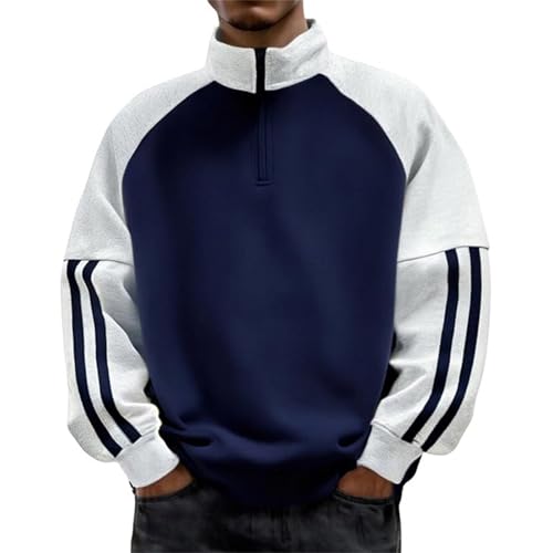 Pull rayé tricoté homme grande taille sweat-shirt hiver col en V
