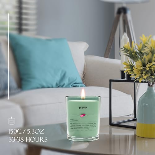 TRINIDa Candle Gift Set, 5.3oz Scented Candles Long Burning, BFF Funny Candles Gifts for Women, Soy Candle with Rose, Jasmine and Sandalwood for Relaxation & Pleasure - Image 4