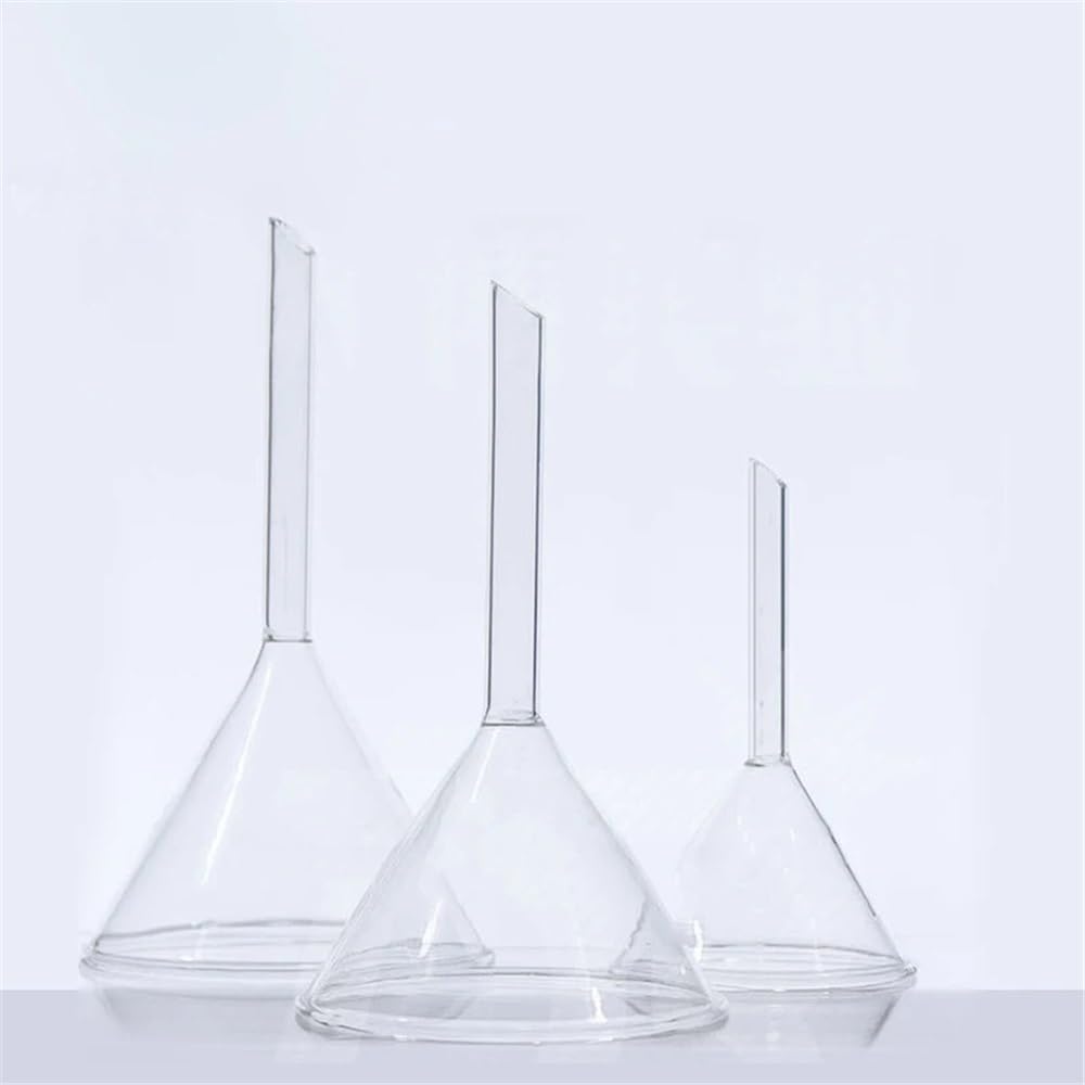 Embudo triangular de vidrio de borosilicato de alta pureza, diámetro de 40 mm a 150 mm, herramientas de laboratorio Equipamiento de laboratorio