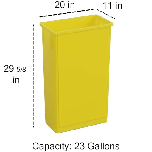 Caneca de basura amarilla slim 23 galones miniatura 2