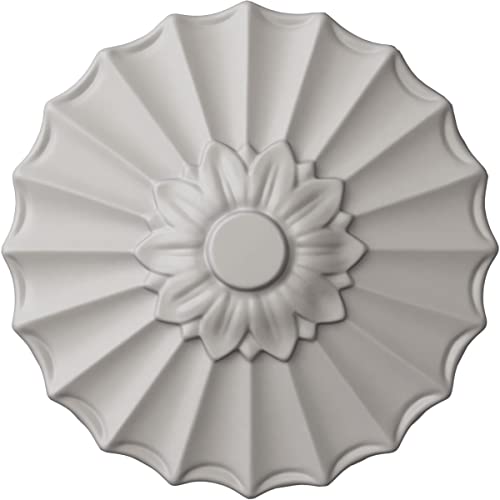 Image of Ekena Millwork Shakuras Ceiling Medallion, Ultra Pure White