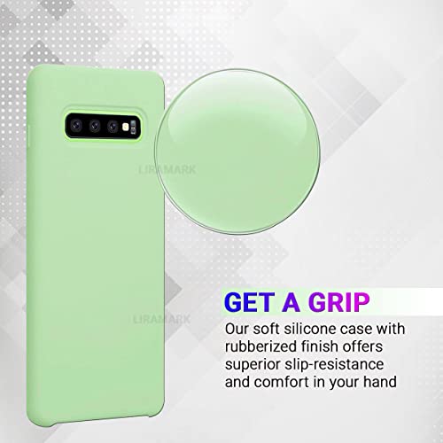 Image of LIRAMARK Liquid Silicone Soft Back Cover Case for Samsung Galaxy S10 Plus / S10+ (Mint Green)