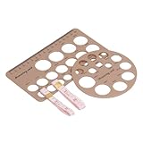 Zerodis Silikon-Nippellineal Zum Stillen für Genaue Brustwarzenmessungen von 10 Mm Bis 30 Mm für Brustpumpen-Erlebnis, Flansch-Messwerkzeug (Hellbraun)