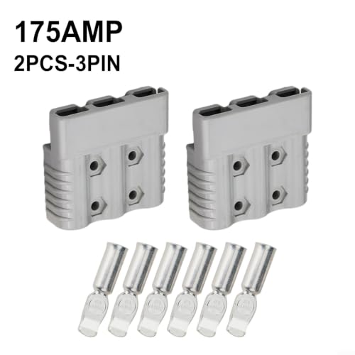 Conector de carretilla elevadora industrial de 175 A y 600 V robusto gris 5