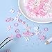 1000pcs 3D Bow Charms for Nails Assorted Nail Bows Flatback Pearl Heart Star Moon Bow Nail Charms Cute Nail Gems with Tweezer Picker Tools for Nail Decor(Pink)