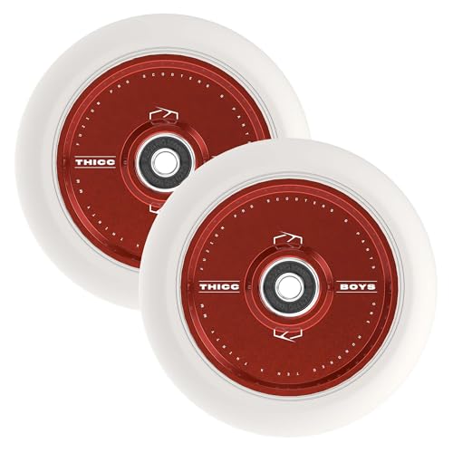 Fuzion Thiccboys Wheel - White and Red