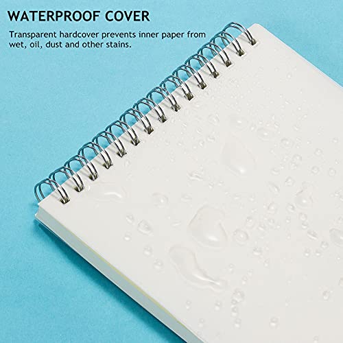 Spiral Notebooks Steno Pads Wirebound Memo Notepads, Moisture Resistant Pp Cover, 5.4" X 8.5", 3 Pads/Pack, 68 Sheets/Pad(Cornell) #TOP1