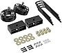3'F + 2'R Leveling Lift Kit for 2005-2020 Frontier, 3' Front Strut Spacers and 2' Black Leveling Lift Block Kit Extended Square U-Bolts Compatible with 2005-2020 Frontier 2WD/4WD 2X2/4X4