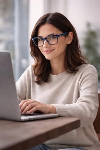 Image of LensKandy Zero Power Computer Glasses - Anti-Glare & Bluecut Wayfarer Eyewear for Men & Women - UV Protection, Eye Strain Relief,Lightweight & Blocks Harmful Rays