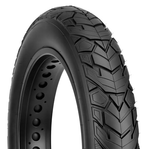 Hycline 20x4.0 Ebike Fat Tire Heavy Duty Folding Replacement Tire Wear-Resistant All-Terrain Fat Bike Tire for Street Trail & Urban Riding