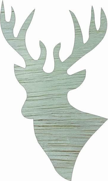 Deer Head Wooden 10" Craft Shape, Unfinished Fall Cutout