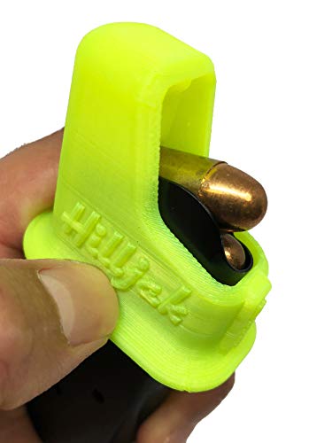 Hilljak 1911 Magazine Speed Loader fits Both .45 ACP and 9mm Single-Stack Magazines, Quickie Loader High Viz Yellow
