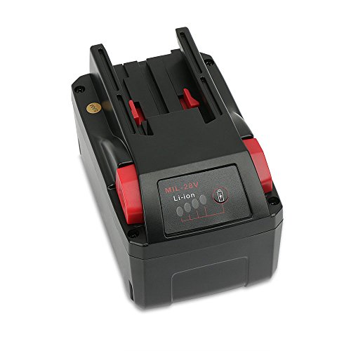 Batterie De Rechange EXTENSILO 28V 5000 MAh Li-ion Pour AEG / Milwaukee M28 BX, MC 28, MC28 V (outils Et Aspirateurs)