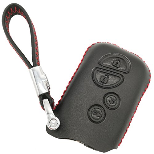 Alegender Hand Sew Leather Key Fob Cover Protector Case Bag Fit For Lexus Gs430 Gs300 Is350 Is250 Rx350 Lx570 Es350 Rx450 Remote Control 4 Buttons #TOP4