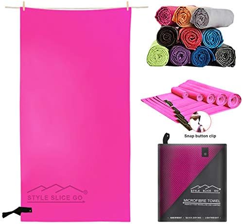 Style Slice Microfibre Towel – Quick dry Lightweight Absorbent Travel Towel for Sports Beach Gym Swimming Camping Hiking Drying Pets – Small Medium Large X-Large XX-Large 200 by 100cm