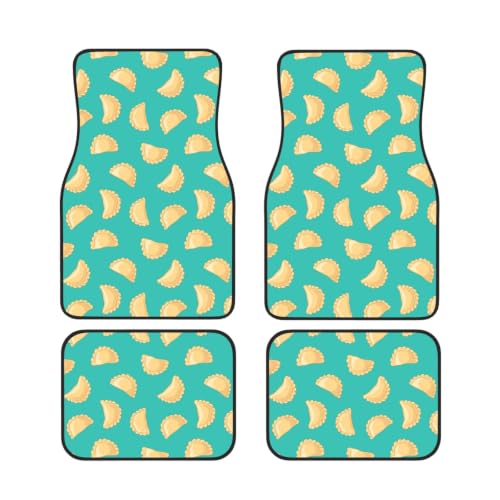 Alfombrillas de coche de comida para Pelmeni y Pierogi juego de 4 protectores antideslizantes