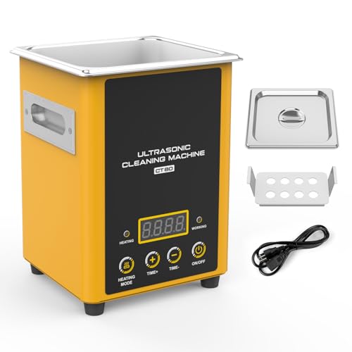 2L Digital Ultrasonic Cleaning Machine, with Heating Mode, Adjustable Time, Digital Display, Widely Used for Automotive Parts, Ardware Components & Industrial Fields, Diesel Fuel Injector Cleaning