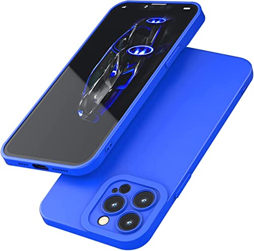 Coque silicone liquide iPhone 13 Pro Max KANUZ bleue avec protection antichoc intégrale