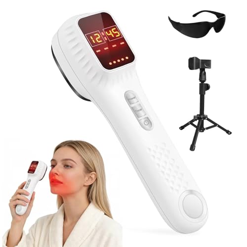 Red Light Therapy Device for Body Pain Handheld Cold Therapy with 660nm & 808nm Dual Wavelengths Portable Rechargeable Infrared Light Therapy for Joints & Muscles Relief for Humans & Pets