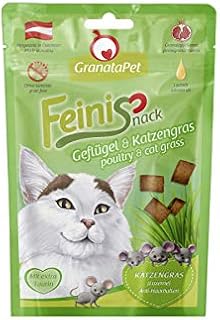 GranataPet FeiniSnack Drób i trawa dla kotów, 1 x 50 g, smakołyk dla kotów, tradycyjna przekąska dla kotów, bez zbóż i dodatków cukru, nagroda za fantazyjne aksamitne łapy