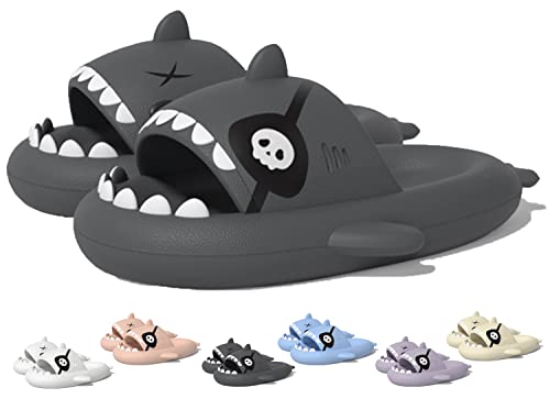 Jfxgjuv Pirate Shark Slippers, Pirate Shark Slides, Original Cloud Shark Slides, Pillow Shark Slippers, Summer Anti-Slip Open Toe Slide Sandals