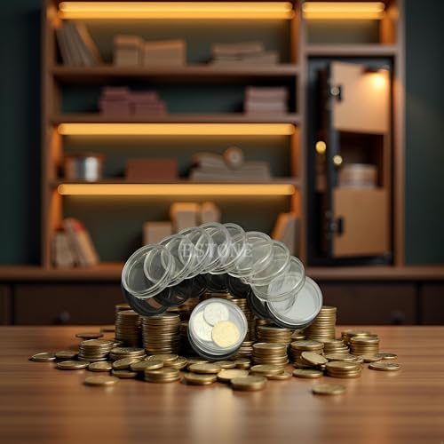 10 piezas de cápsulas redondas claras para monedas de 35mm miniatura 5