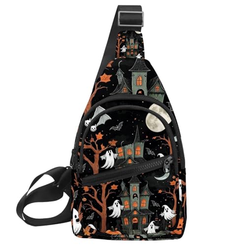 Mochila bandolera hombre ideal para paseos urbanos con estampado Halloween 07