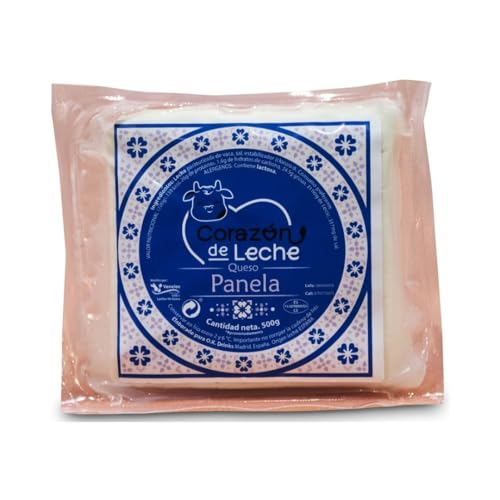 Queso Panela Mexicano 500g – Queso Fresco Suave y Ligero – Ideal para Ensaladas y Cocina Mexicana – Corazón de Leche
