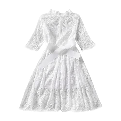 Roupas de festa infantil infantil princesa concurso bebê laço vestidos flores meninas vestido de ren