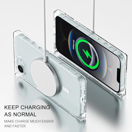 Coque iPhone 16e transparente fine en caoutchouc avec bord magnétique Magsafe