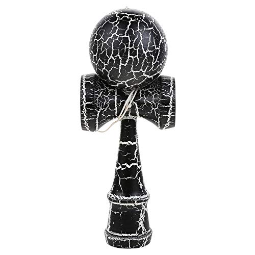 YUANXUFU Kendama Wood Toy with Extra String (White/Black)