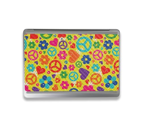 Image of MightySkins Carbon Fiber Skin Compatible with Microsoft Surface Laptop Studio 2 (2023) Full Wrap Kit - Peace Cloth | Protective, Durable Textured Carbon Fiber Finish | Easy to Apply | Made in The USA
