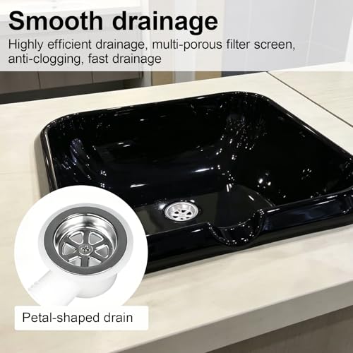 Fregadero acrílico para cocina pequeña con kit de drenaje completo 5