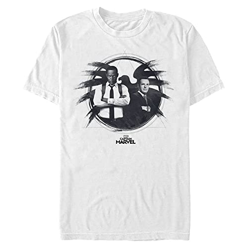 T-shirt Marvel Agent Brothers homme coton col rond noir