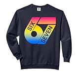 Six Seven 67 Colorful 6 7 Gen Alpha Slang Funny 6-7 Meme Comfort Colors Adult Sweatshirt