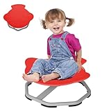 TaFoyu Drehstuhl Kinder Autismus, 360° Karussell Adhs Stuhl Sensorik Spielzeug, Autismus Spielzeug & Adhs Hilfsmittel für Jungen und Mädchen (Rot)