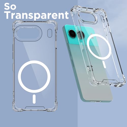 Image of Pikkme Back Cover for OnePlus Nord 4 5G Mag-Safe Shockproof PC + TPU Protective Case Magnetic Support Bumper Case (Transparent Mag-Safe)