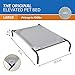 Coolaroo Original Elevated Dog Bed - Breathable Off-The-Ground Pet Bed with Cooling Fabric, Joint Relief & Moisture-Resistant Fabric, 100% Recyclable, Easy Clean, Grey, Large