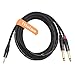 Disino 1/8 Inch TRS Stereo to Dual 1/4 inch TS Mono Y-Splitter Cable 3.5mm Aux Mini Jack Stereo Breakout Cable Path Cords - 3 feet