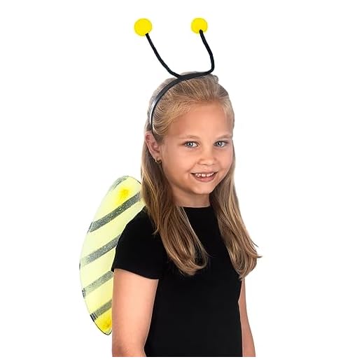 Funidelia | Alas y diadema de abeja para niño y niña Animales, Insectos, Bicho, Abeja - Accesorios para niños, accesorio para disfraz - Amarillo